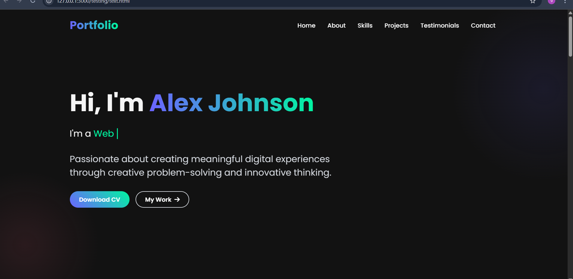 Artist Portfolio Project